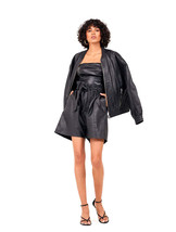 Mauritius Women&#39;s Irka Sleek Genuine Leather Bomber Jacket - $233.10