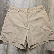 Eddie Bauer Shorts Womens Size 8 Chino Flat Front Casual Preppy Classic Camping - £11.68 GBP