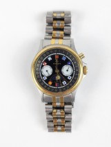 Vintage Pusser&#39;s Quartz  Watch Black Dial Nautical Flag Chronograph Not ... - $39.59