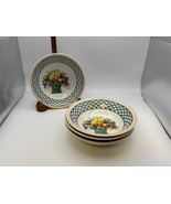 Set of 4 Villeroy &amp; Boch BASKET Soup / Cereal Bowls - $154.29 CAD