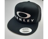 Yupoong Oakley Flat Bill Mesh Snapback Embroidered Baseball Cap Hat Black - $27.71