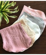 Girls Burp Cloth Set of 5 - Organic Cotton Double Gauze - $47.90 CAD