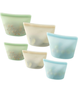 6 Pack Reusable Silicone Food Storage Bags, Emptycolor Reusable Ziplock ... - €16,83 EUR 6 Pack Reusable Silicone Food Storage Bags, Emptycolor Reusable Ziplock ... - €16,83 EUR