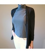 Vince Camuto Knit Illusion Cardigan Women's Size Medium Black Sweater