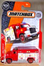 2017 Matchbox 60/125 MBX Rescue 9/30 MBX AMBULANCE Red w/Red 6 Sp Utility Wheels - £14.85 GBP