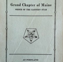 Order Of The Eastern Star 1925 Masonic Maine Grand Chapter Vol XI PB Book E47 - £63.11 GBP