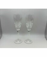 Pair of Waterford Crystal KINCORA Champagne Flutes Glasses - $3,544.46 MXN