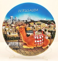 Collectible Ceramics Plate With Stand From Holyland Jerusalem - $29.30