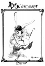 Alice In Wonderland Poster 24x36 In The White Rabbit By Ralph Steadman 61x90 Cm - £19.97 GBP