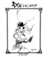 ALICE IN WONDERLAND POSTER 24x36 IN THE WHITE RABBIT BY RALPH STEADMAN 6... - £19.97 GBP