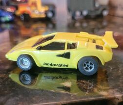 Vintage Tyco  Lamborghini Yellow HO Slot Car DOESN'T WORK INCOMPLETE - $27.95