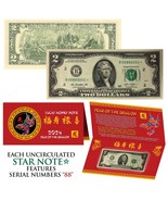 2024 STAR NOTE Lunar Year of the DRAGON Lucky Money $2 Bill w/ Red Folde... - $25.76 CAD