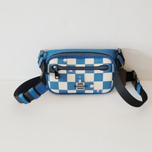 Coach CR210 Elias Mini Belt Bag Checkerboard Sling Fanny Blue Jay Chalk - £105.45 GBP