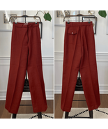Vintage 70s College Town Rust Wool Blend High Rise Wide Straight Leg Pan... - €23,48 EUR