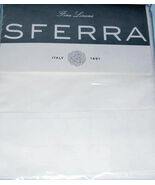 Sferra  Corto Celeste White Standard Pillowcases Cotton Percale 406TC It... - $109.00