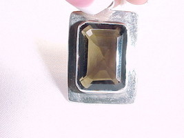 Smokey Quartz Vintage Pendant In Sterling Silver   10 Ct And 12.2 Grams - £56.63 GBP