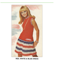 1960s Sleeveless Mini Dress with Ribbing Mod - Knit pattern (PDF 7144) - £2.93 GBP