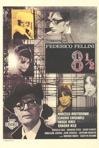 8 1/2 Movie Poster Italian 27x40 Marcello Mastroianni Claudia Cardinale ... - $34.99