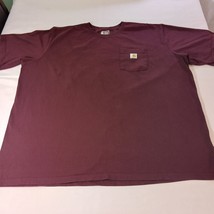 Carhartt 1889 Graphic Print Pocket T-shirt Men's Burgundy Relaxed Fit Size 4XL image 7