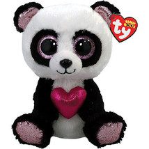 TY Beanie Boos - ESME the Valentine&#39;s Panda Bear (Glitter Eyes)(Regular Size 6&quot; - £11.70 GBP