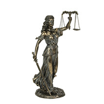 Bronze Finish Blind Lady Justice with Scales and Sword Statue 12.75 Inches High - £91.19 GBP