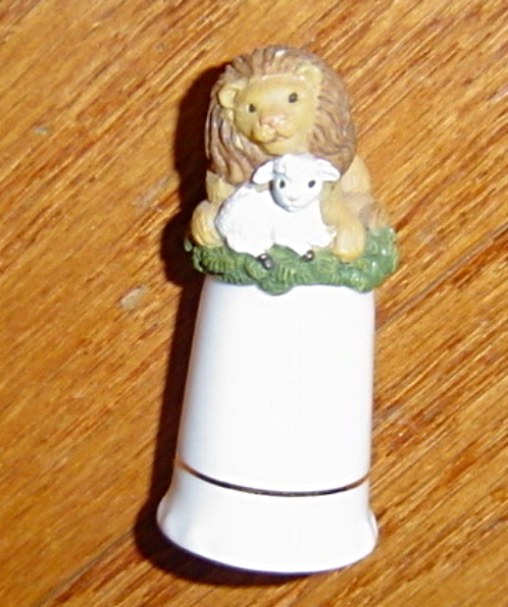 Primary image for Lion and Lamb Porcelian Collectible Thimble