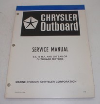 Chrysler Outboard Service Manual 9.9HP, 15 HP &amp; 250 Sailor - $16.98