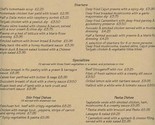 The Old Barn Nightclub &amp; Restaurant Menu London Road Bagshot  - £29.81 GBP