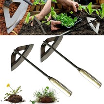 2Pcs Garden Tools Hollow Hoe, All-Steel Hardened Hollow Hoe, Sharp Durab... - $16.99