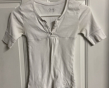 JusticeTop Girls Size  S White Short Sleeve Tie Retired - $12.24