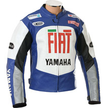 Fiat Yamaha Team Motogp Leather Motorcycle Jacket ALL SIZES - £121.36 GBP