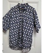 Enro Mens XL Buttoned Down Shirt Geometric Vintage - $18.71
