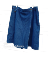 Allison Daley Skort Womens Denim Jean Shorts Faux Wrap Skirt Size 12 Str... - £19.57 GBP