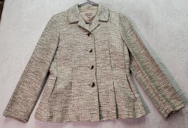 J. Jill Blazer Jacket Womens Size XS Multi Pockets Single Breasted Four Button - £17.90 GBP