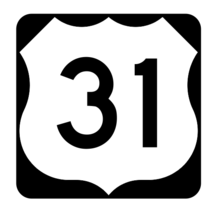 US Route 31 Sticker R1898 Highway Sign Road Sign - $1.45+