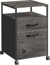 Vasagle File Cabinet, A4 Letter Size Mobile Filing Cabinet On Wheels, Do... - $97.98