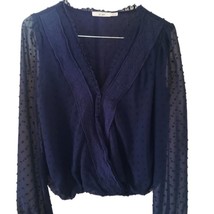 Mi Ami Navy Blue Long Sleeve Blouse - $14.50