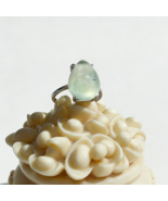 925 Silver Prehnite Pear Ring 12x17mm Adjustable Green Natural Inclusion... - $29.99