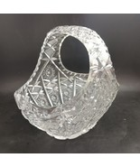 Nachtmann Lead Crystal Clear Cut Glass Basket Bleikristall Germany, Vint... - $24.00