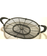 ART NOUVEAU Decorative Brown Ornamental Metal Iron Wire Handle Bowl Basket  - $32.53