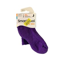 New Smart Wool Girls Size Large Kids Hike Ultra Light Layer Socks Purple Cushion - £15.50 GBP