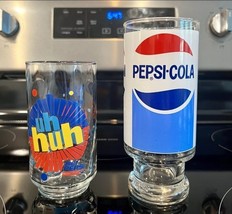 Pepsi Footed Pedestal Blue White Tumbler Glass Cup With Extra Bonus Cup ... - $16.63 CAD