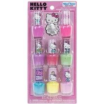 Townley Girl Hello Kitty 8 Pack Nail Polish,Water-Based, Non-Toxic, Peel-Off Set - £18.37 GBP