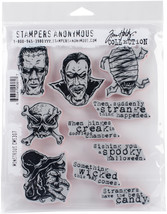 Tim Holtz Cling Stamps 7&quot;X8.5&quot;-Monstrous - $25.55