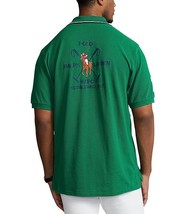 Polo Ralph Lauren Custom Slim Fit Polo Crest Mesh Polo Shirt Primary Green-2XL - £65.58 GBP