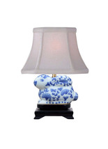 Mini Blue and White Porcelain Bunny Lamp 11.5&quot; - £87.19 GBP