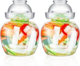 Tessco 2 Pcs Glass Fermentation Jar Pickle Jar Kimchi Containers 1.5L Tr... - $58.02