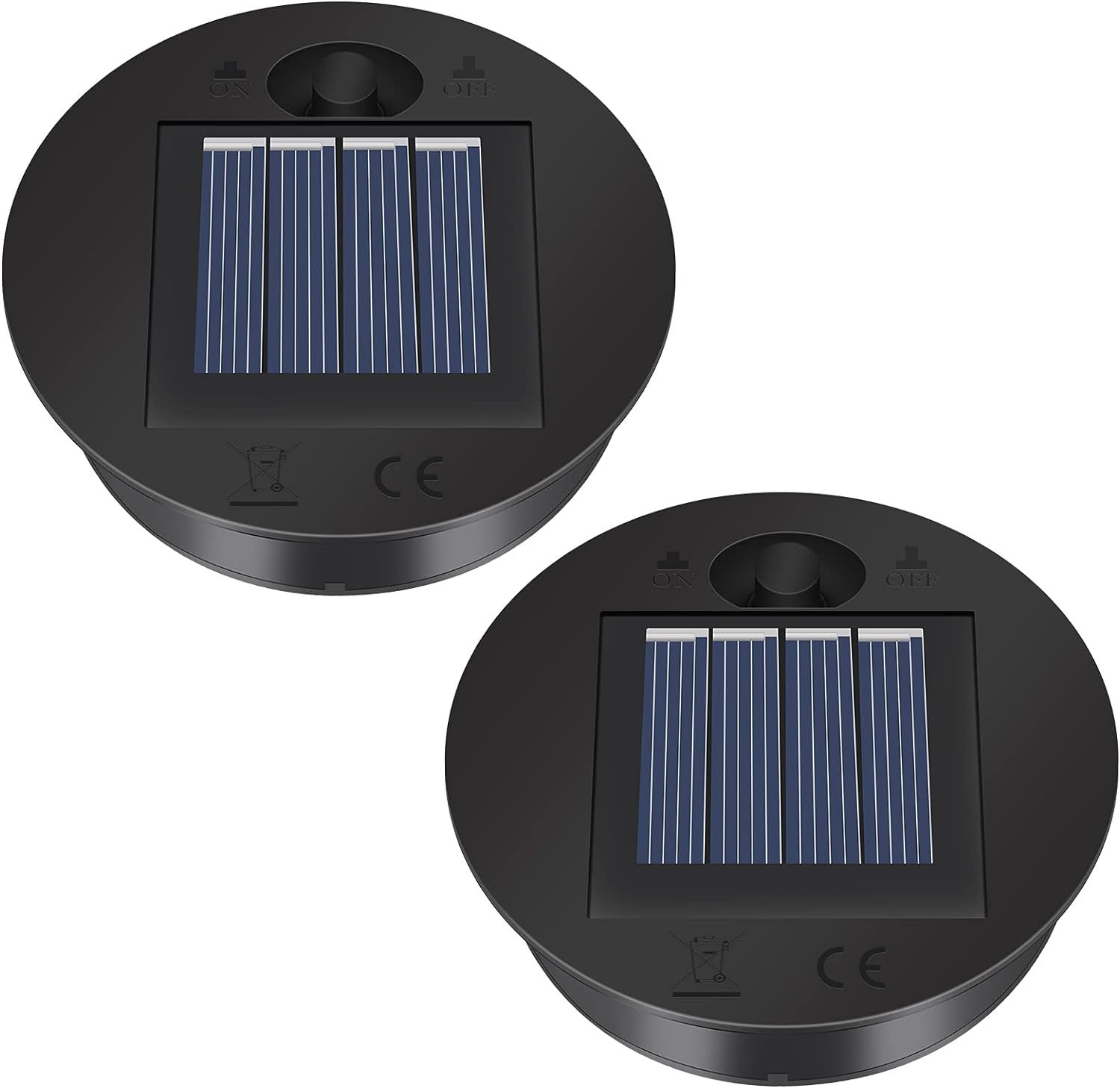Primary image for 2 Pack Solar Lights Replacement Top 7 lumens LED Solar Panel Lantern Lid Lights 
