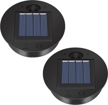2 Pack Solar Lights Replacement Top 7 lumens LED Solar Panel Lantern Lid Lights  - £19.50 GBP