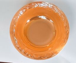 Vintage Fire King Anchor Hocking Peach Luster Laurel Leaf 8&quot;  Serving Bowl - $16.68 CAD